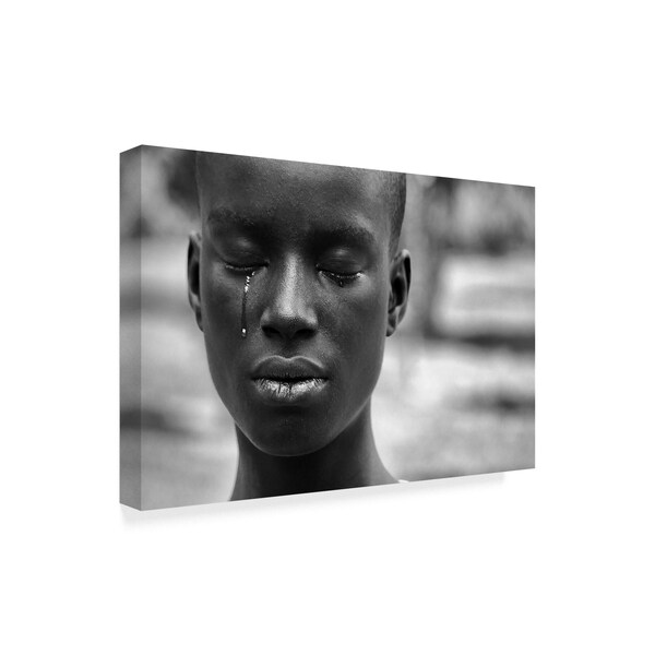 Alejandro Marcos 'Obsidienne Black Tear' Canvas Art,12x19